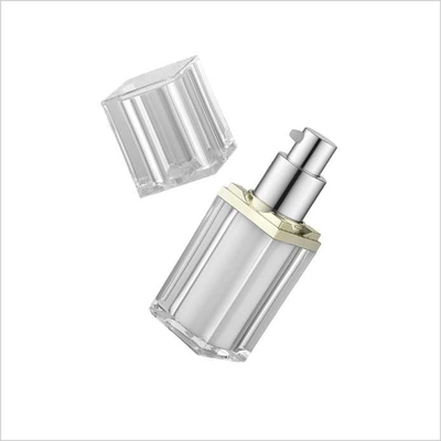 15ml Square PMMA Cosmetic Airless Bottle Double Wall Empty Airless Pump Bottle