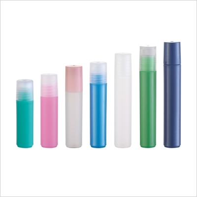 Round Essential Plastic Roll On Bottle PP Metal Ball Empty Perfume Roller Bottles