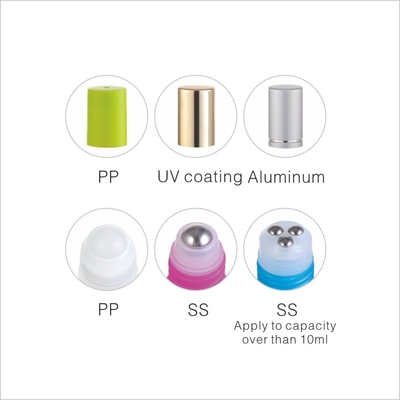 Round Essential Plastic Roll On Bottle PP Metal Ball Empty Perfume Roller Bottles