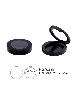 Black Refillable Pressed Empty Face Powder Container 40mm Inner Pan