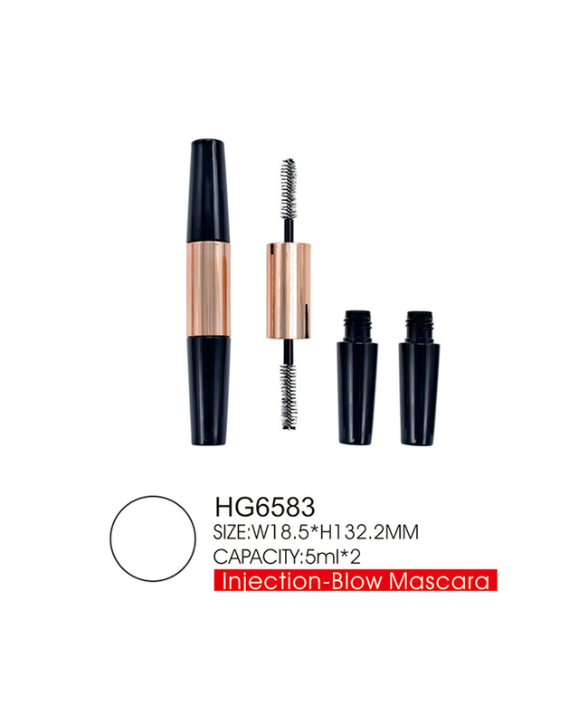 10ml 2 In 1 Double Empty Mascara Tube And Wand Gold Middle Part