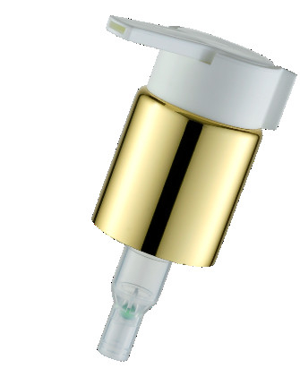 24/410 Cosmetic Lotion Pump Aluminum Collar 0.6ml Dosage Makeup Foundation Pump