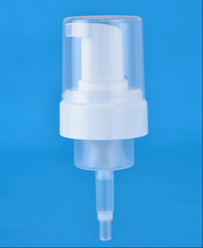 43mm Neck 43-410 Foam Pump With Clear Cap 0.8CC Output